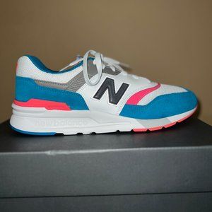 New Balance 997 White Aqua Shoes Size 10.5 CM997HCS "Miami Beach" New With Box